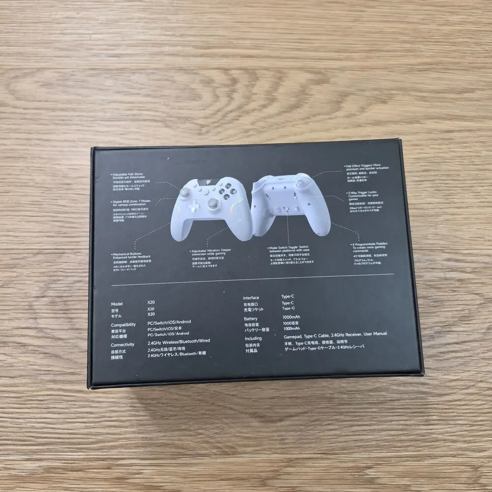 X20 Wireless Gaming Controller with RGB Backlit, 2-Stage Hall Effect Stick